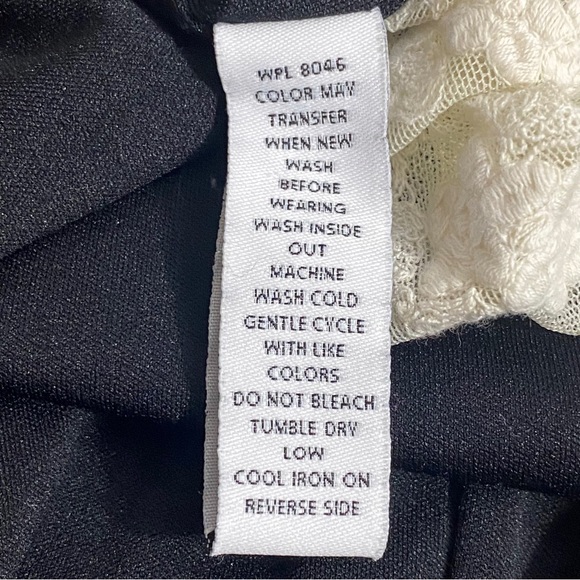 STYLE & CO crochet and lace trim lacy lined tunic top elastic at back waist M - Picture 9 of 9